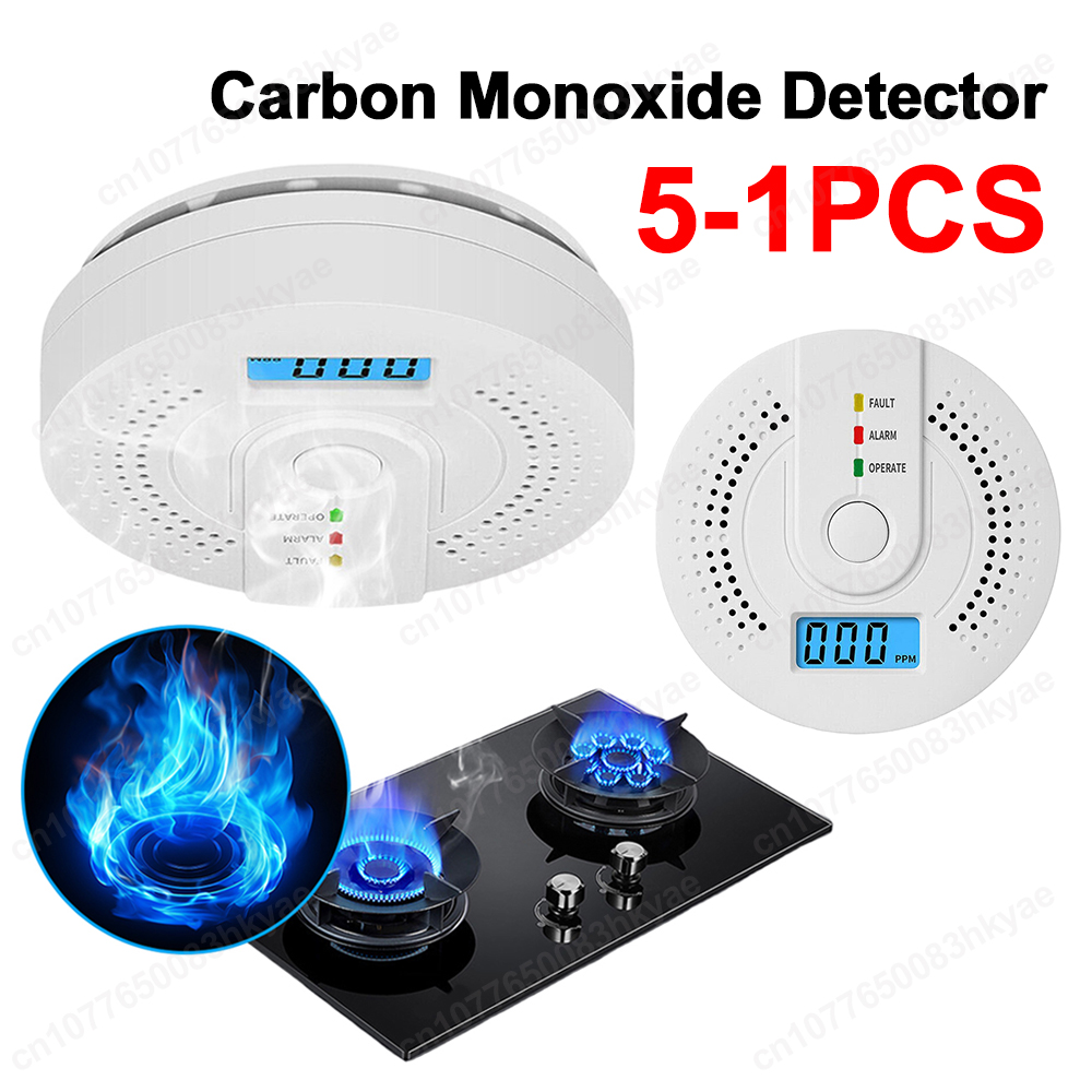 5-1PCS Digital Carbon Monoxide – Smoke Detector Interconnected Bewertung und Preis