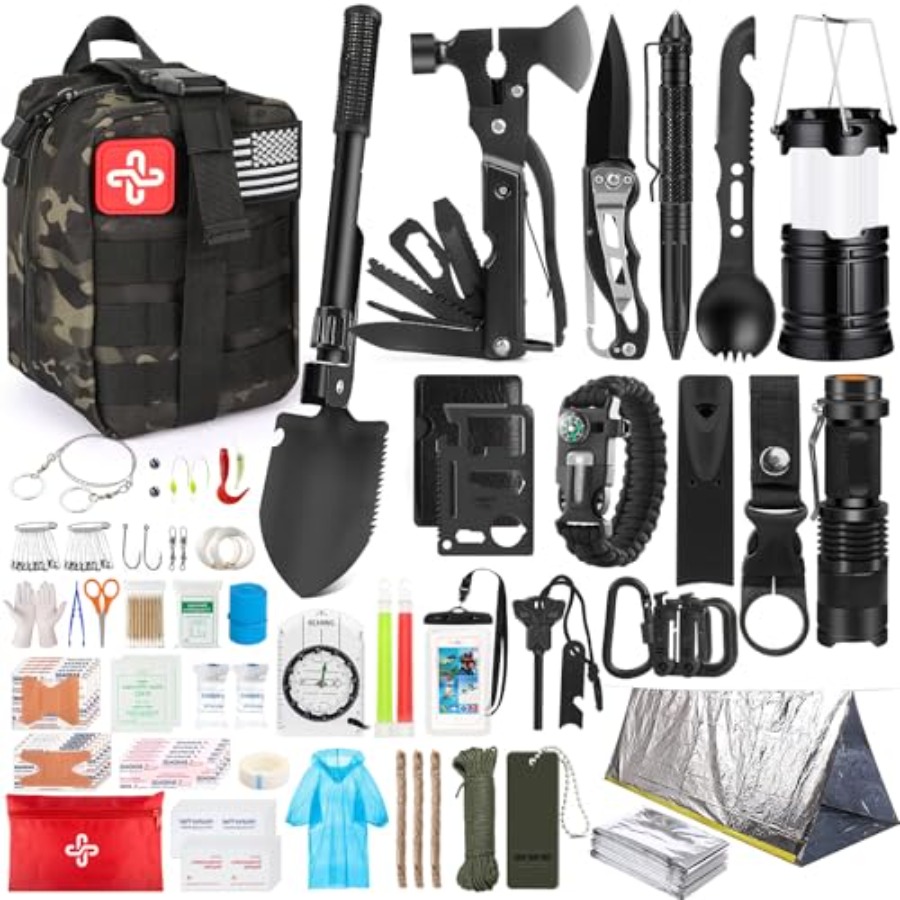 Survival Kit, 250Pcs Survival  – First Aid Bag Kit Bewertung und Preis