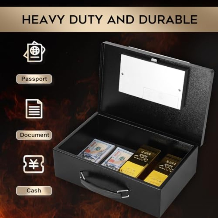 Portable Metal Safe Box with D – Fire Safe Document Bewertung und Preis