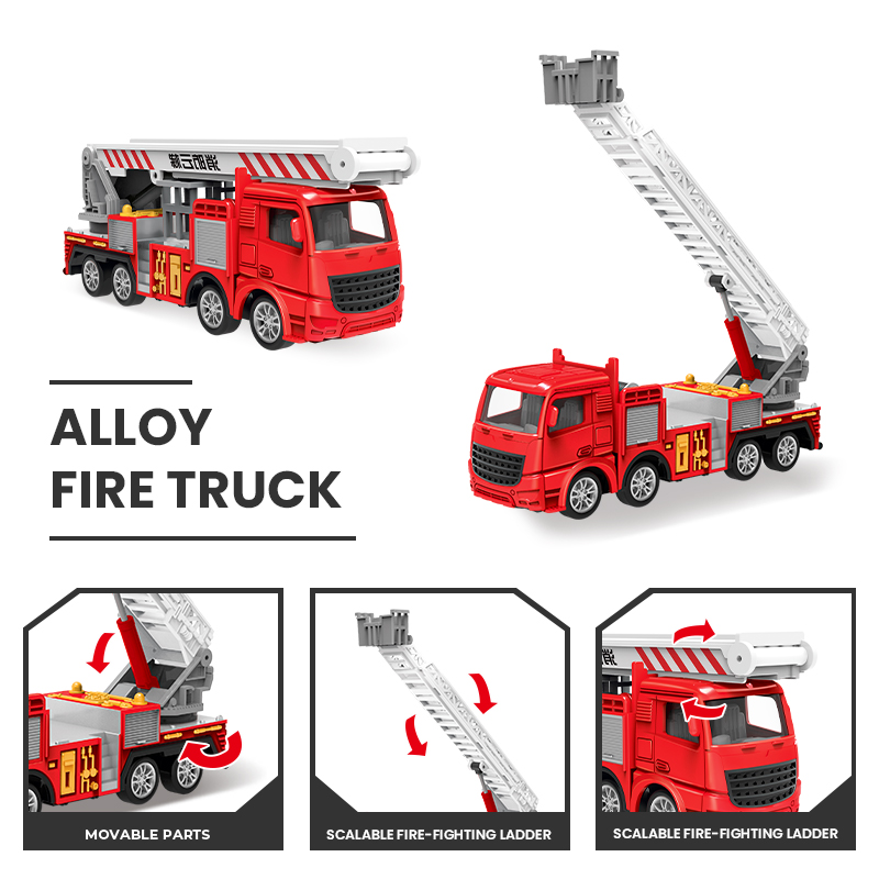 1:55 Diecast Fire Truck Model  – Fire Escape Ladder Bewertung und Preis