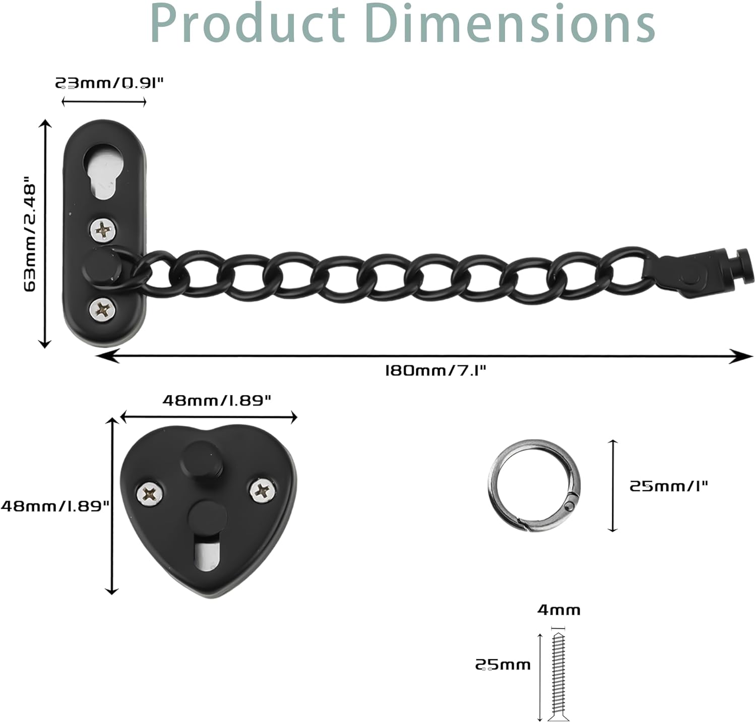 Heart-Shaped Door Chain Lock w – Security Chain Door Bewertung und Preis