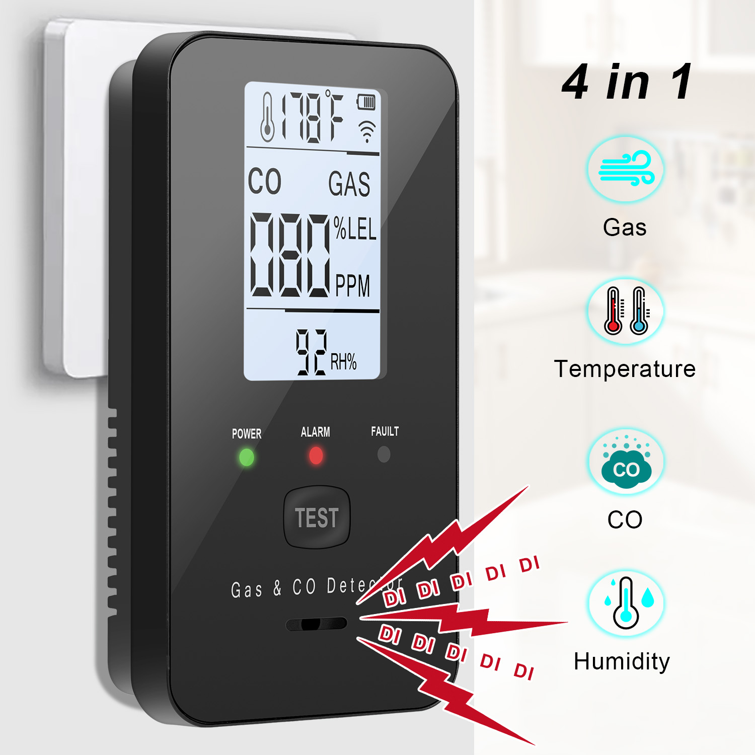 Natural Gas & Carbon Monoxide  – Co Detector Plug Bewertung und Preis