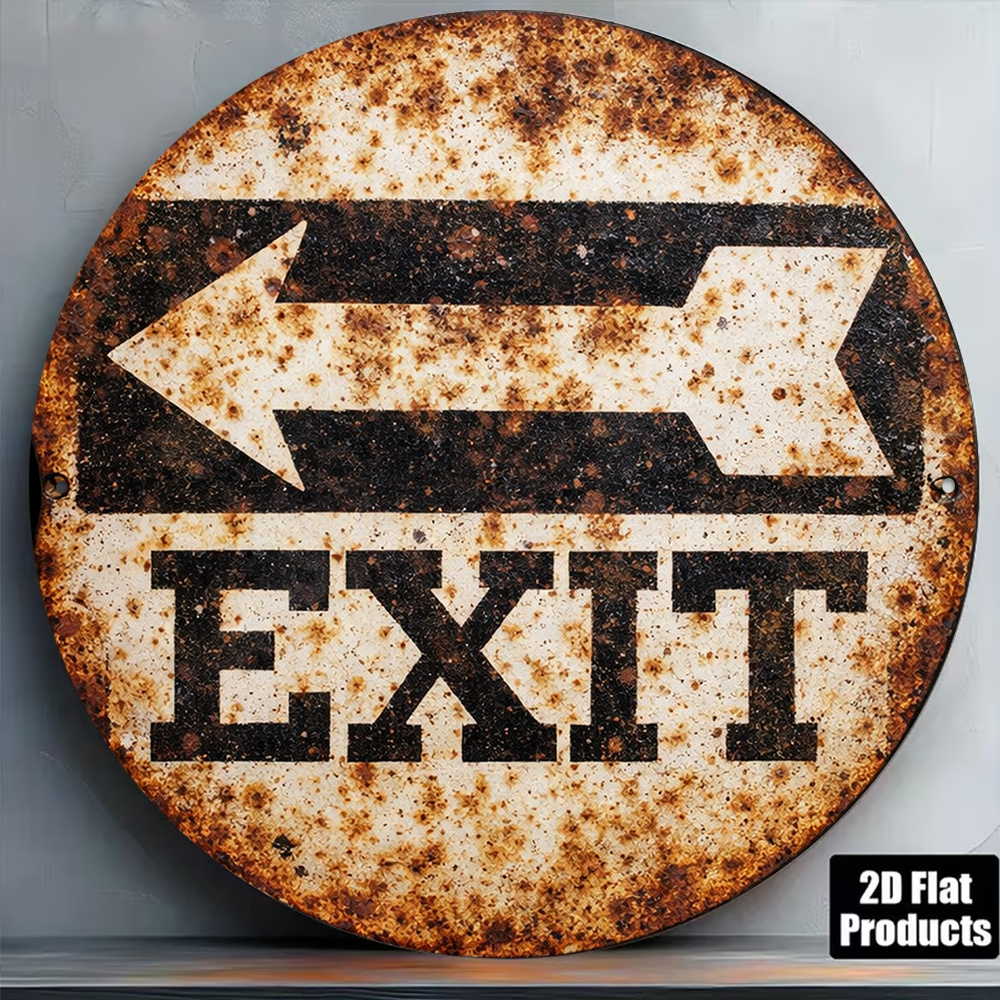 2D Metal Sign 8x8in/20x20cm Re – Emergency Exit Sign Bewertung und Preis
