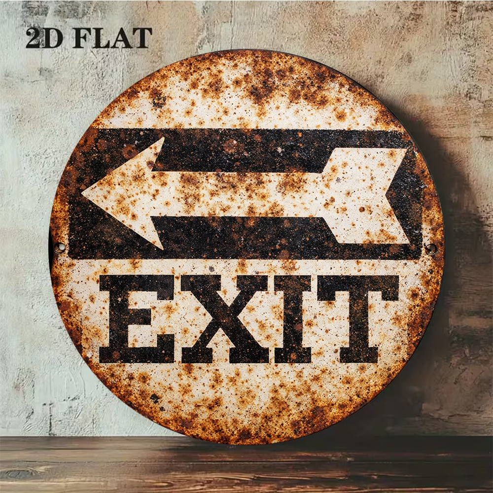 2D Metal Sign 8x8in/20x20cm Re – Emergency Exit Sign Bewertung und Preis