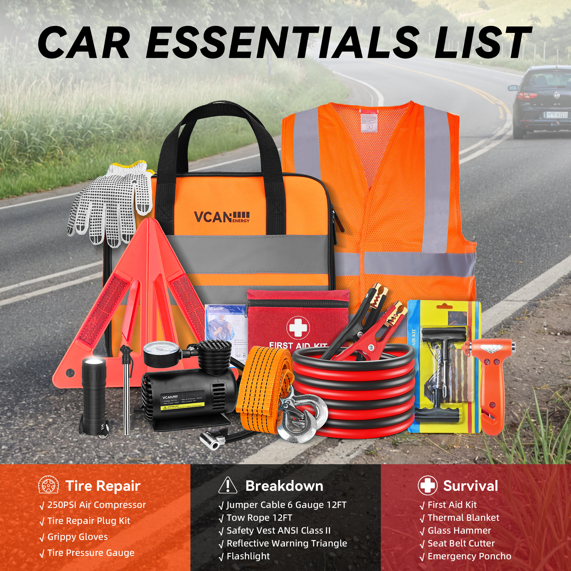 Emergency Safety Kit Bag with  – First Aid Bag Kit Bewertung und Preis