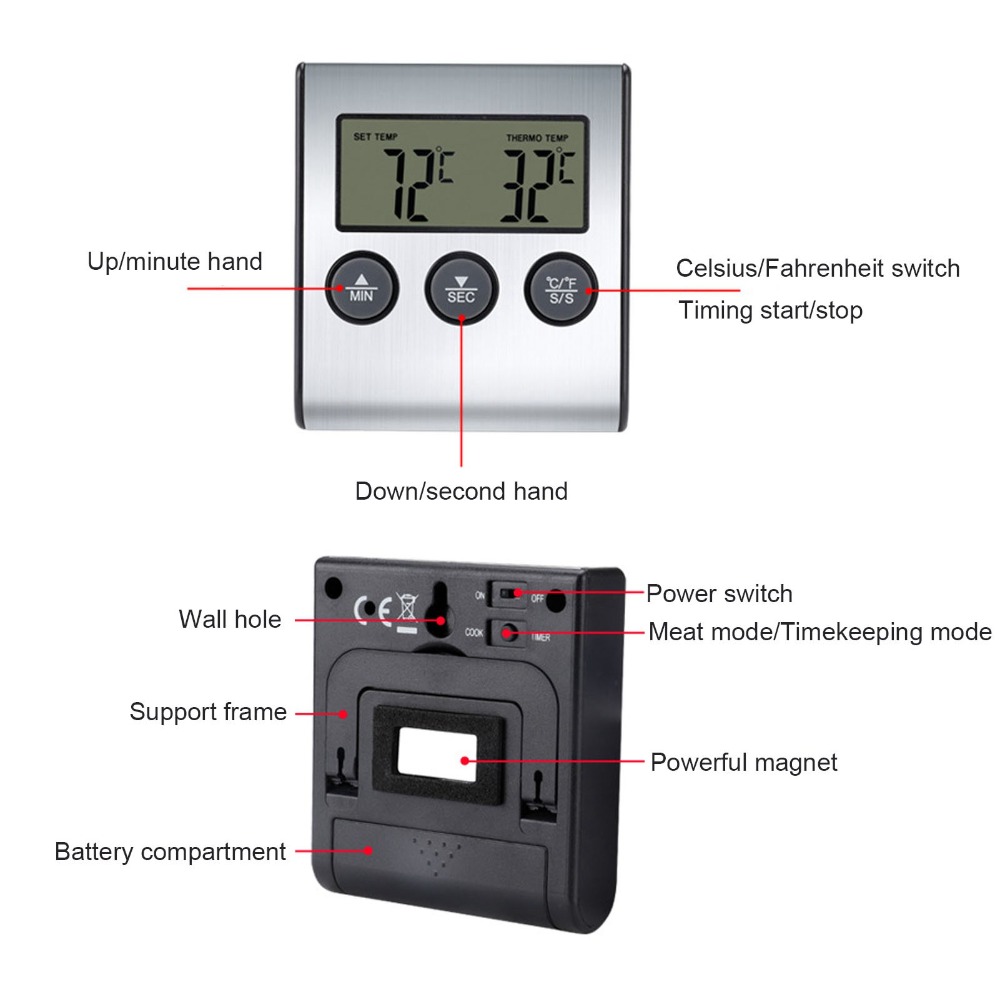 Silver Digital BBQ Meat Thermo – Pool Alarm Float Bewertung und Preis